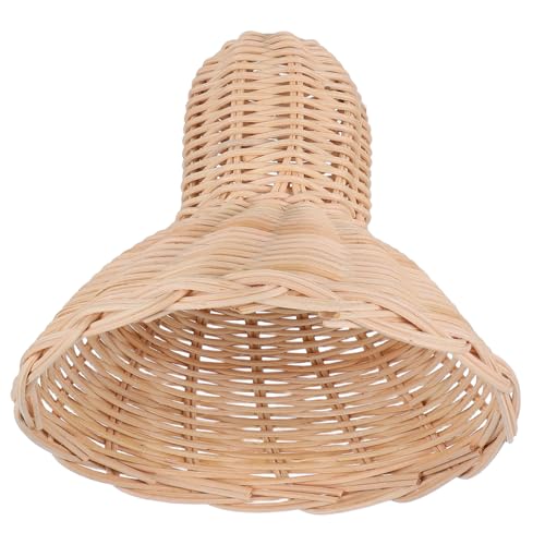 SEWOART Handgefertigter Rattan Lampenschirm Retro Handgewebt Atmungsaktiv Dekorativ für Pendelleuchte Tisch und Stehlampe für Bar und Restaurant von SEWOART