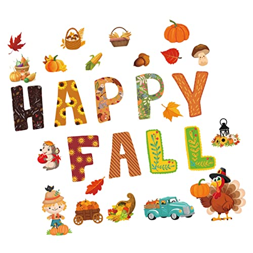SEWOART Herbstliche Pinnwand Dekorationen Teiliges Bunte Thanksgiving Papier Ausschnitte mit Klebepunkten für Klassenzimmer Wand Fenster Tisch Kreative Party Dekoration SEWOART Herbstliche Pinnwand Dekorationen Teiliges Bunte Thanksgiving Papier Ausschnitte mit Klebepunkten für Klassenzimmer Wand Fenster Tisch Kreative Party Dekoration von SEWOART