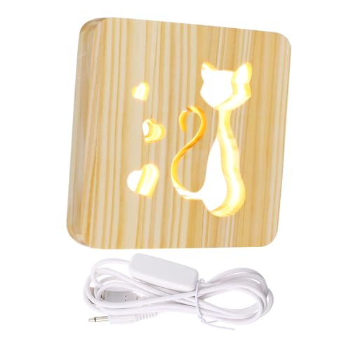 SEWOART Holz Tischlampe mit Hohlraum Design Augenschutz Nachttischlampe für Kinderzimmer Kreative Dekorationsleuchte für Schlafzimmer Leicht und Kompakt Warmes SEWOART Holz Tischlampe mit Hohlraum Design Augenschutz Nachttischlampe für Kinderzimmer Kreative Dekorationsleuchte für Schlafzimmer Leicht und Kompakt Warmes von SEWOART