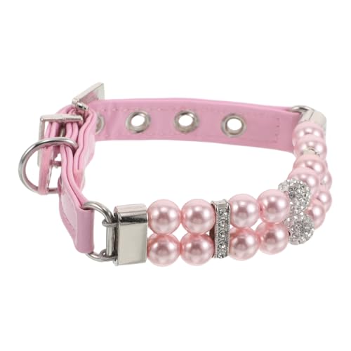 SEWOART Hundeperlenhalsband Handgefertigtes Verstellbares aus Stahlseil für Kleine Hunde und mit Kristallen und Bling für Stilvolle Haustiere SEWOART Hundeperlenhalsband Handgefertigtes Verstellbares aus Stahlseil für Kleine Hunde und mit Kristallen und Bling für Stilvolle Haustiere von SEWOART