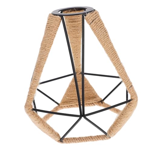 SEWOART Industrial Stil Lampenschirm mit Austauschbarem Eisen diamantrahmen Metallkäfig Lampenschirm mit Hanfseil design Dekorative Pendelleuchte für Esszimmer Gemütliche Atmosphäre SEWOART Industrial Stil Lampenschirm mit Austauschbarem Eisen diamantrahmen Metallkäfig Lampenschirm mit Hanfseil design Dekorative Pendelleuchte für Esszimmer Gemütliche Atmosphäre von SEWOART