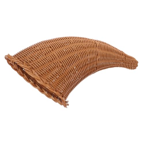 SEWOART Kleiner Cornucopia Korb Handgefertigter Brotkorb aus Material für Snacks Tischdekoration und Herbstfeiern SEWOART Kleiner Cornucopia Korb Handgefertigter Brotkorb aus Material für Snacks Tischdekoration und Herbstfeiern von SEWOART