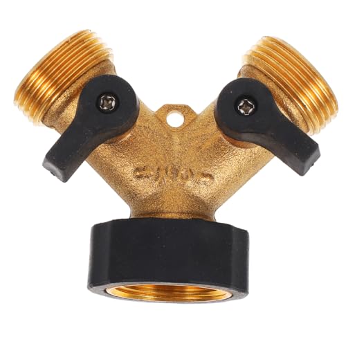 SEWOART Kupfer Wasserhahn Verteiler Y Adapter mit Absperrventil Robuster Doppel Gartenschlauchanschluss für Waschmaschine Einstellbarer Durchfluss Werkzeugfreie Befestigung Leicht und SEWOART Kupfer Wasserhahn Verteiler Y Adapter mit Absperrventil Robuster Doppel Gartenschlauchanschluss für Waschmaschine Einstellbarer Durchfluss Werkzeugfreie Befestigung Leicht und von SEWOART