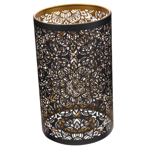 SEWOART Lampenschirm Außen Schwarz Innen Gold Hohles Muster Peony Robuster Ersatzschirm für Tischlampe Eleganter Zylindrischer Lampenschirm aus Eisen Stilvolle Beleuchtungsdekoration SEWOART Lampenschirm Außen Schwarz Innen Gold Hohles Muster Peony Robuster Ersatzschirm für Tischlampe Eleganter Zylindrischer Lampenschirm aus Eisen Stilvolle Beleuchtungsdekoration von SEWOART
