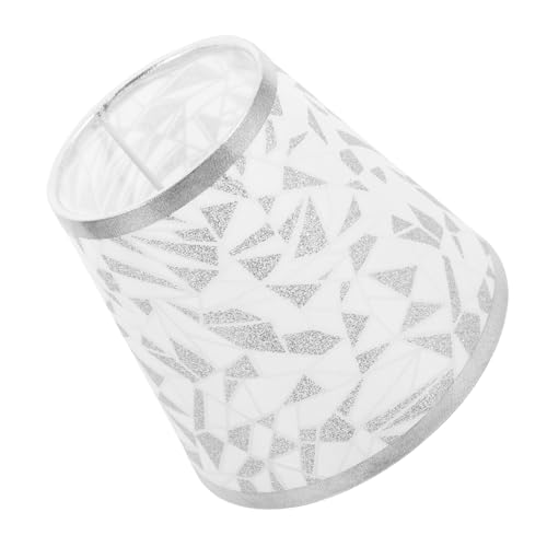 SEWOART Lampenschirm Silber mit Diamantmuster Stoffschirm für Wand Pendelleuchte Wohnzimmer Schlafzimmer Dekorativer Lampenschirm Ersatz für Deckenleuchten Sanfte Lichtstreuung von SEWOART