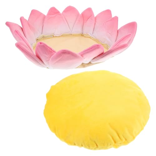 SEWOART Lotus Katzen Sofa Bett Plüsch Haustiermatte rutschfeste Unterstützung Vielseitige Verwendung als Kissen oder Bett Warm und Bequem für Katzen von SEWOART