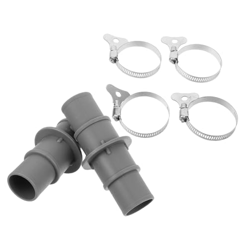 SEWOART Poolschlauch-adapter und Kupplung mit Griffklemmen für Schwimmbad-vakuumschlauch und Filterpumpe Einfache Installation Sichere Verbindung Graues Ersatzteil von SEWOART