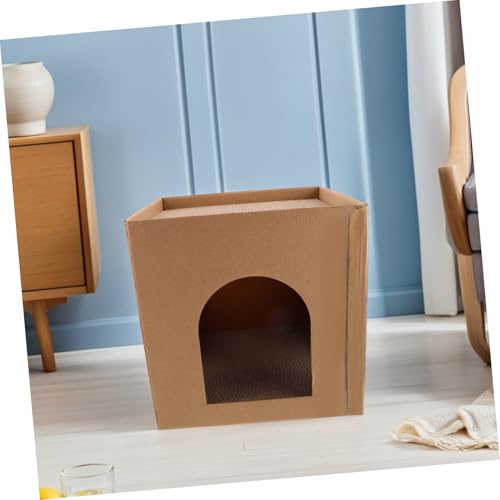 SEWOART Quadratisches Katzenkratzbrett aus Langlebiger Wellpappe Großes Kratzbett für Katzen Robustes Karton kratznest Minimalistisches Katzenspielzeug für Zuhause Sicheres Kratzmöbel für SEWOART Quadratisches Katzenkratzbrett aus Langlebiger Wellpappe Großes Kratzbett für Katzen Robustes Karton kratznest Minimalistisches Katzenspielzeug für Zuhause Sicheres Kratzmöbel für von SEWOART