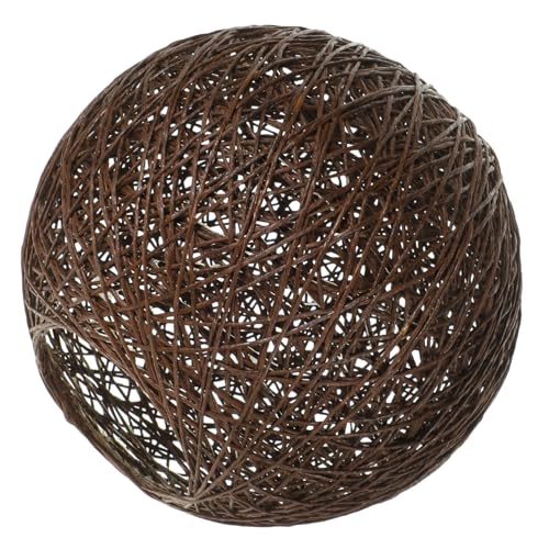 SEWOART Rattan Kugel Lampenschirm Natürlicher Lampenschirm Tisch und Deckenleuchte Abdeckung Warmes Diffuses Licht für und Büro von SEWOART