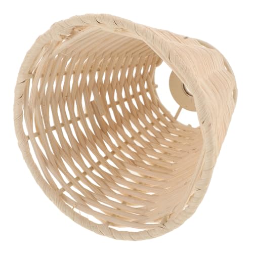 SEWOART Rattan Lampenschirm für Vintage Pendelleuchten Boho Gewebter Lampenschirm für Tischlampen Handgefertigte Lichtdekorationslösung für Wohnräume Restaurants und Cafés Flexibel und von SEWOART