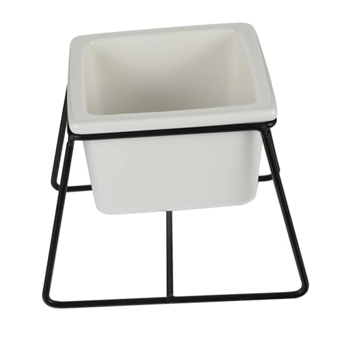 SEWOART Sukkulenten-blumentopf Aus Keramik Mit Eisengestell Für Innen Und Außenbereich Büro Und Küche Moderner Blumentopf Für Pflanzen von SEWOART