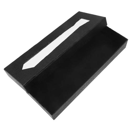 SEWOART Schwarze Krawattenbox aus Papierboard mit Schlangenhautmuster Multifunktionale Aufbewahrungsbox für Herren Stilvolle Geschenkverpackung für Krawatten Einstecktücher und SEWOART Schwarze Krawattenbox aus Papierboard mit Schlangenhautmuster Multifunktionale Aufbewahrungsbox für Herren Stilvolle Geschenkverpackung für Krawatten Einstecktücher und von SEWOART