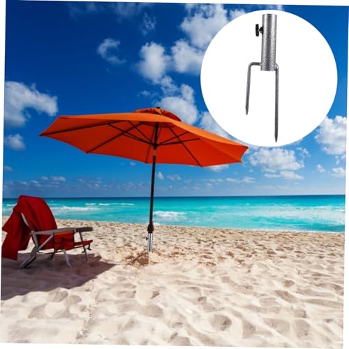 SEWOART Schwerer Sonnenschirmständer mit Erdspieß Robuster Strand Garten bodenanker für Sicheren Halt von Sonnenschirmen für Strand Camping und Gartenschirme von SEWOART