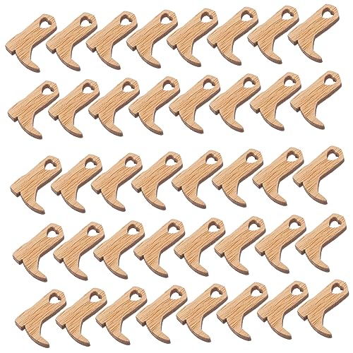 SEWOART 50 Stück Unverarbeitete Holz Schnitte Mini Holz Schuhe Hängende Schuhe Hochzeit Dekoration von SEWOART