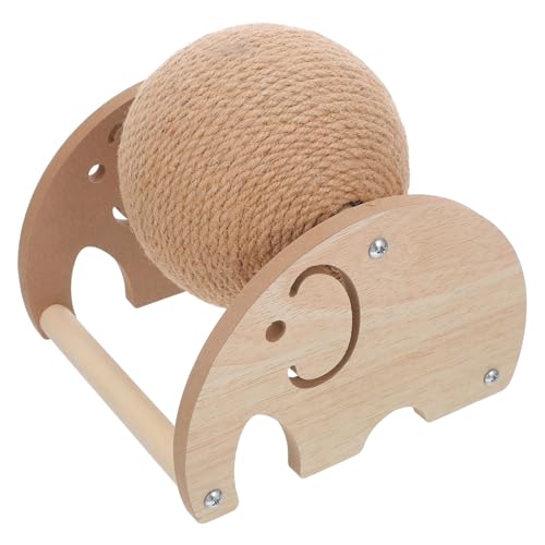 SEWOART Sisal Kratzball für Katzen mit Drehbarem Design Interaktives Katzenspielzeug zur Möbelprotektion Kompakt und Tragbar Geeignet für Kätzchen und Kleine Haustiere im Wohnbereich von SEWOART