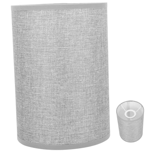 SEWOART Stehlampenschirm Tischlampenschirm Lampenschirme Für Tischlampen Beige Ersatzlampenschirm Lampenschirme Für Stehlampenbezug Moderner Lampenschirm Stoff Grau Leinen von SEWOART