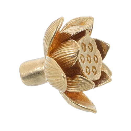 SEWOART Vintage Messing Lotusblumen Türgriff Blumenförmiger Küchenschrank Griff Robust Langlebig Einfache Montage Elegante Retro Kommode Möbelgriff von SEWOART