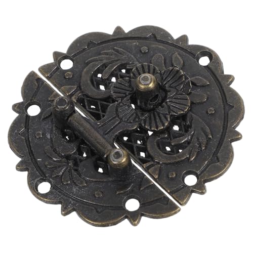SEWOART Vintage Metallverschluss Blume Haspe mit Schrauben Dekorativer Runder Verschluss für Holzschatullen Schmuckkästen Truhen Vielseitig für Möbel Geschenkboxen Einfach zu Montieren SEWOART Vintage Metallverschluss Blume Haspe mit Schrauben Dekorativer Runder Verschluss für Holzschatullen Schmuckkästen Truhen Vielseitig für Möbel Geschenkboxen Einfach zu Montieren von SEWOART