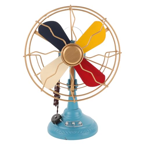 SEWOART Vintage Tischventilator Statue Handgefertigtes Metallmodell Retro Dekoration für Schreibtisch Mittelgroßes Wohnaccessoire Langlebige Stilvolle Tischdeko SEWOART Vintage Tischventilator Statue Handgefertigtes Metallmodell Retro Dekoration für Schreibtisch Mittelgroßes Wohnaccessoire Langlebige Stilvolle Tischdeko von SEWOART