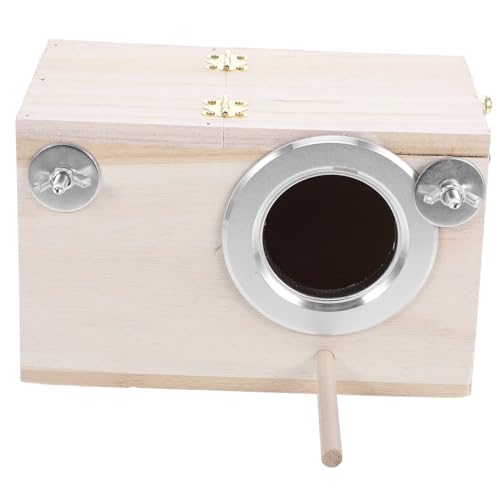 SEWOART Vogelbrutkasten aus Holz mit Sitzstange Pflegeleicht und Vielseitig für Wellensittiche Ziervögel Nistkasten für Kleine bis Mittelgroße Vögel Elegantes Design für Käfig und von SEWOART