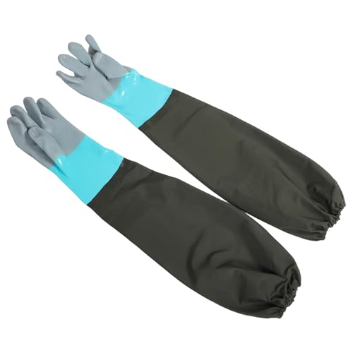 SEWOART Wasserdichte Lange Handschuhe für Teichpflege Autowaschen und Fischfang Atmungsaktive und Abriebfeste Arbeitshandschuhe für Vielseitige Anwendungen von SEWOART