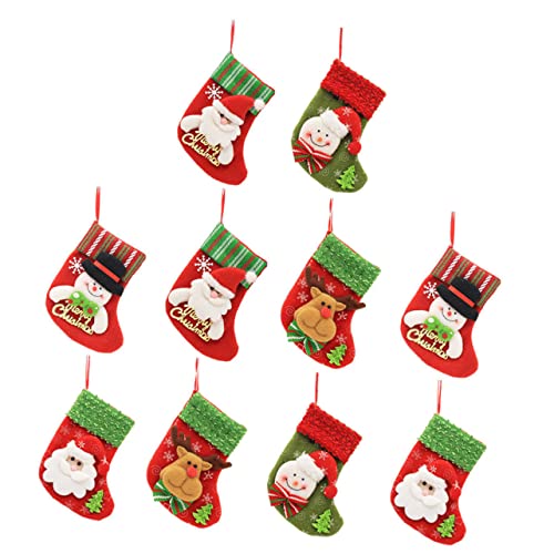 SEWOART Weihnachtsbaumschmuck 10er Satz Weihnachtsstrümpfe Geschenktüten Aus Vliesstoff Für Weihnachtsbaumdeko Fenster Kamin SEWOART Weihnachtsbaumschmuck 10er Satz Weihnachtsstrümpfe Geschenktüten Aus Vliesstoff Für Weihnachtsbaumdeko Fenster Kamin von SEWOART