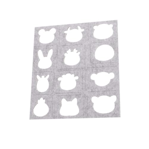 SEWOART Wollfilzform Aufkleber Nadelfilz-Set Spindel Schablonen Applikationen Häkeln Filzkissen Nadelfilzform Bausätze Wolle Unterlage Nadelfilz-applikationsformen Teppich Grey Gefühlt von SEWOART