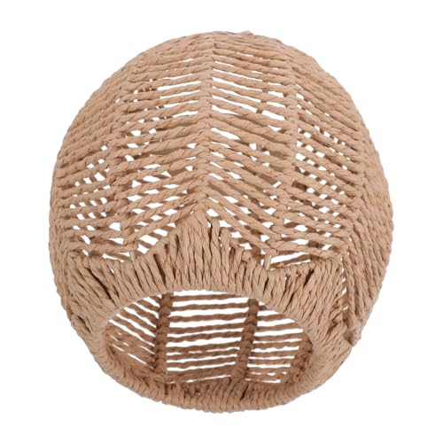 SEWOART Woven Rattan Pendelleuchte Höhenverstellbarer Lampenschirm Papierseil für Wohnzimmer Schlafzimmer Restaurant Hotel Handgefertigte Langlebige Deckenlampe im Chinesischen Stil von SEWOART