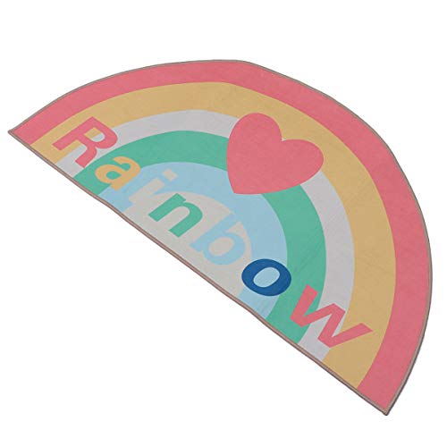 SEWOART halbkreisförmiges Polster Schlafzimmer Teppich schlafzimmerteppich Duschvorleger für Badezimmer Küchenmatte kinderteppich Halbkreis-Fußmatte Bereich Teppich Polyester (Polyester) von SEWOART