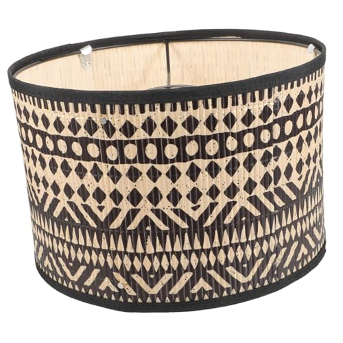 SEWOART -lampenschirm Fass-form Lampe Abdeckung Vintage Druck Für Restaurant Und Zuhause Natürlicher Gewebter Schirm Für Hängelampe Und Tischlampe von SEWOART