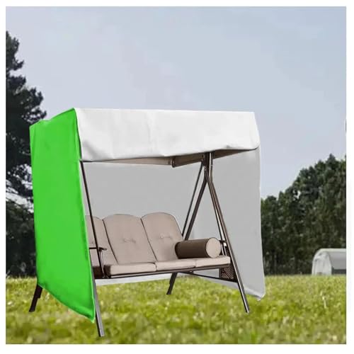 Hollywoodschaukel Abdeckung 3 Sitzer Waterproof，Windproof, UV-Resistant, Heavy Duty Abdeckung Für Hollywoodschaukel für Rasen, Garten, Party ,Green-220*125*170cm von SEXIPLEXIX