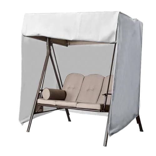 Hollywoodschaukel Abdeckung 3 Sitzer Waterproof and UV-Resistant Abdeckplane Hollywoodschaukel für Rasen, Garten, Party ,Gray-220*125*170cm von SEXIPLEXIX