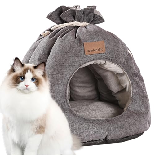 Flanell-Leinen-Katzenbett Höhle mit PP-Baumwolle – strapazierfähiges Katzen-Versteck für Haushalte mit mehreren Haustieren, leicht zu reinigen & reisefreundliches Design Flanell-Leinen-Katzenbett Höhle mit PP-Baumwolle – strapazierfähiges Katzen-Versteck für Haushalte mit mehreren Haustieren, leicht zu reinigen & reisefreundliches Design von SEYIMTU