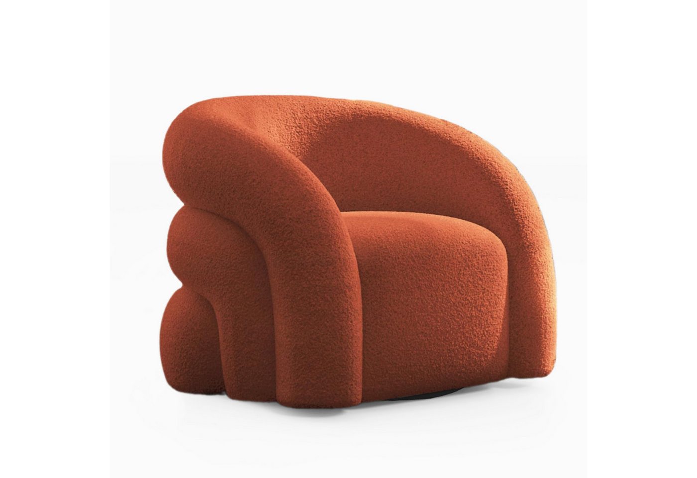 SEYNAR Drehsessel Moderner Boucle-Gewebe Polstersessel, Lesesessel, 360° Drehbar (1-St), Breit Gepolstert mit Flauschigem Sherpa-Armlehn von SEYNAR