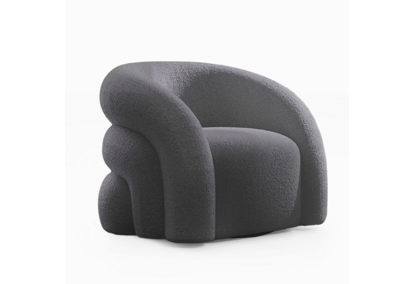 SEYNAR Drehsessel Moderner Boucle-Gewebe Polstersessel, Lesesessel, 360° Drehbar (1-St), Breit Gepolstert mit Flauschigem Sherpa-Armlehn von SEYNAR