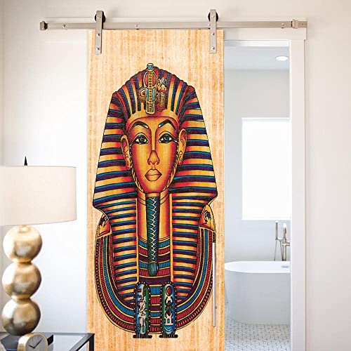 Diy 3D Tür Aufkleber Ägyptischer Pharao Selbstklebender Türaufkleber Art Removable Door Sticker Mädchen Schlafzimmer Haus Dekoration Wohnzimmer 77 X 200 Cm Aufkleber Für Innentüren von SEYUMI