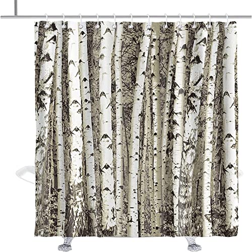 SEYUMI Duschvorhang 180x200 Birke Duschvorhang Birke Badezimmer Vorhang Antischimmel Wasserdicht 3D Effekt Duschvorhänge für Badewannen Textil Polyester Stoff mit Haken SEYUMI Duschvorhang 180x200 Birke Duschvorhang Birke Badezimmer Vorhang Antischimmel Wasserdicht 3D Effekt Duschvorhänge für Badewannen Textil Polyester Stoff mit Haken von SEYUMI