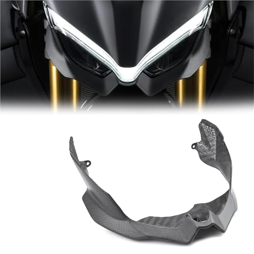 Motorrad-Karosserieschutz Motorrad-Frontverkleidung Aus Carbonfaser, Untere Haubenabdeckung, Schutzabdeckung, Verkleidungsabdeckung, Zubehör Für DUCATI V2 Für Streetfighter 2022-2023(Black-matte) von SEYXF