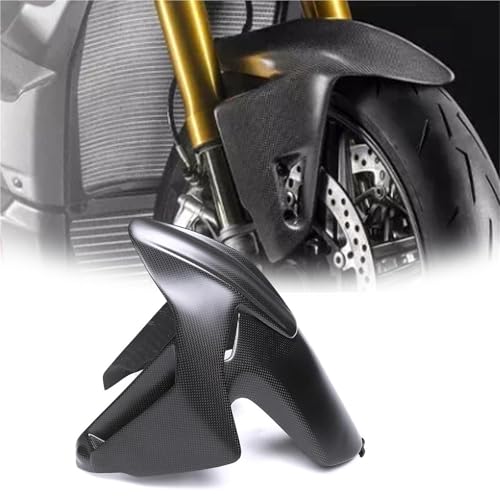 Motorrad-Karosserieschutz Motorradzubehör Schutzverkleidungsabdeckung Kotflügel Carbonfaser-Kotflügel Vorne Rad-Spritzschutz Schutzabdeckung Für Ducati Streetfighter V2 2022 2023 2024(Black-matte) von SEYXF