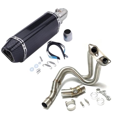Motorradauspuff 1 Set Für Kawasaki Z650 Für Ninja650 2017 2018 2019 2020 2021 Motorrad Auspuffrohr Schalldämpfer Auspuffrohr(Multi-Colored) von SEYXF