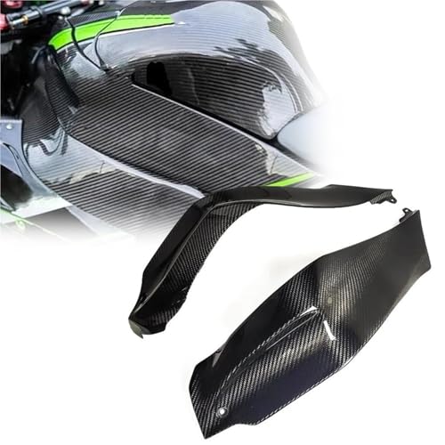 SEYXF Motorrad-Karosserieschutz Für Kawasaki ZX 10RR 2016-2023 2017 2018 2019 2020 Motorrad-Tankseitenabdeckungen Aus Carbonfaser, Verkleidungsschutz Schutzverkleidungsschutz, Zubehör von SEYXF