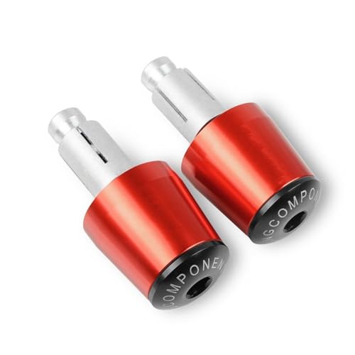 SEYXF Motorrad Lenkerenden 7/8 ''22MM Motorrad Lenkergriffe Lenkerkappe Endstopfen Für H-ONDA CB1000R CB600F Hornet CB600/CB900 CB1300SF CB750 CB400(Red-Black) von SEYXF