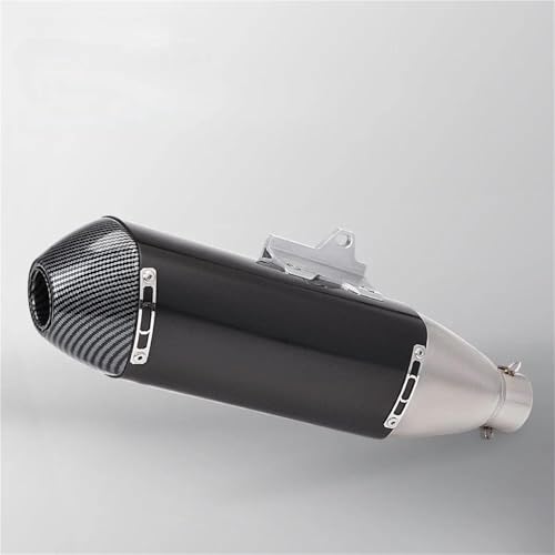 SEYXF Motorradauspuff 51 Mm Motorrad-Auspuff Aus Carbonfaser, Modifizierter Schalldämpfer Für EXC CRF150 EXC WR450 RC390(Nero) von SEYXF