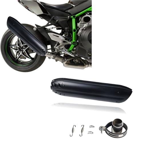 SEYXF Motorradauspuff 51-mm-Universal-Motorradauspuff, Passend Für Kawasaki Und Die Meisten Motorräder.(Nero) von SEYXF