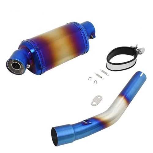 SEYXF Motorradauspuff Für Yamaha Tenere700 Tenere 700 XTZ700 XTZ-700 2019 2020 2021 2022 2023 Motorradauspuff Escape Modify Mittelrohr-Schalldämpfer(Multi-Colored) von SEYXF