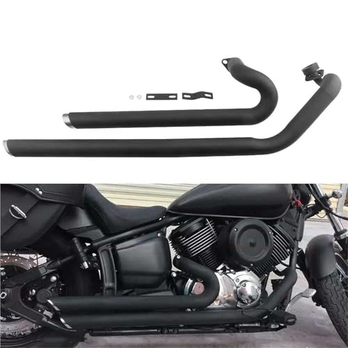 SEYXF Motorradauspuff Motorrad Auspuffrohr Schalldämpfer Edelstahl Volle Abgasschalldämpfer Für Yamaha V Star XVS1100 Für Custom von SEYXF