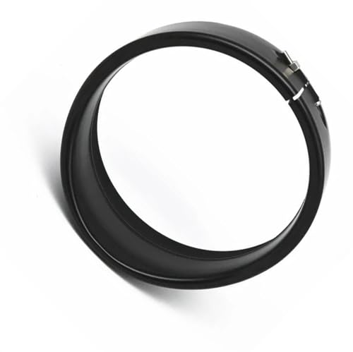 SEYXF Schutzabdeckung Für Harley Sportster XL 883 883N 1200 Für Dyna Softail FXLR FXST FXSTB Motorrad 5,75 "Scheinwerfer Lampe Lünette Trim Ring Schwarz/Chrom(Nero) von SEYXF