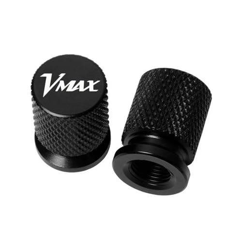 SEYXF Ventilkappen Für Yamaha VMAX V-MAX V MAX 1200 1700 Motorrad Zubehör Rad Reifen Ventil Stem Caps CNC Luftdichte Abdeckung VMAX1200 VMAX1700(Nero) von SEYXF
