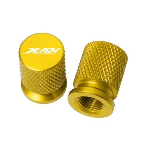 SEYXF Ventilkappen Motorrad CNC Aluminium Rad Reifen Ventil Stem Caps Für H-ONDA X-ADV Universal XADV 150 XADV750 2017 2018 2019 2020 2021(Gold) von SEYXF