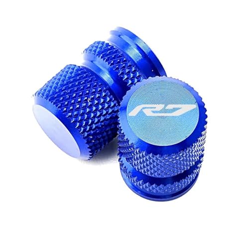 Ventilkappen 2 Stück Für Yamaha R7 2022 2021 Rad Reifenventil Luftanschluss Abdeckkappe Motorradzubehör(Blu) von SEYXF